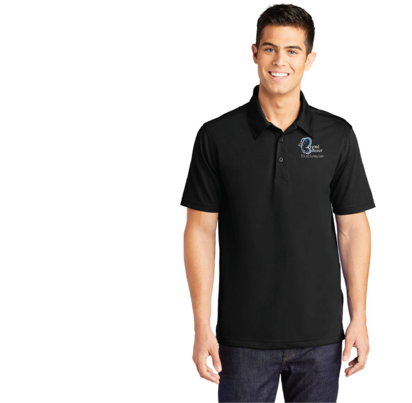 Front logo only Men's Sport-Tek® PosiCharge® Active Textured Polo