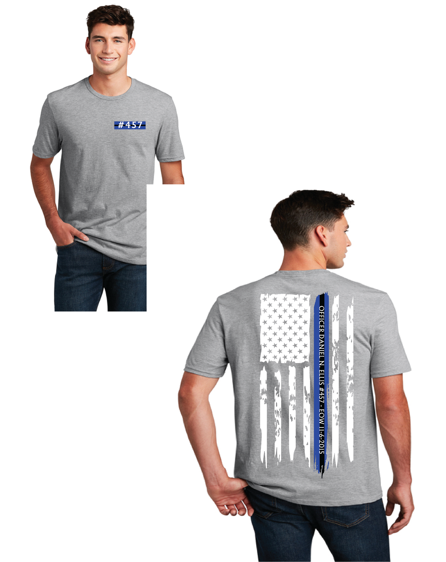 Officer Ellis 457 EOW District® Perfect Blend® CVC Tee