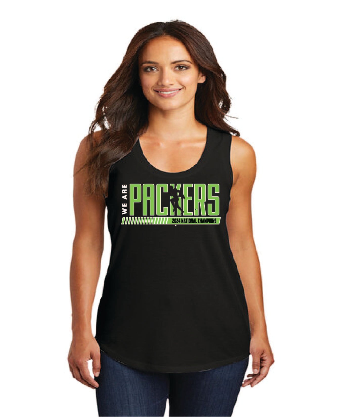 We Are Packers National Champs 2024 District ® Women’s Perfect Tri ® Racerback Tank