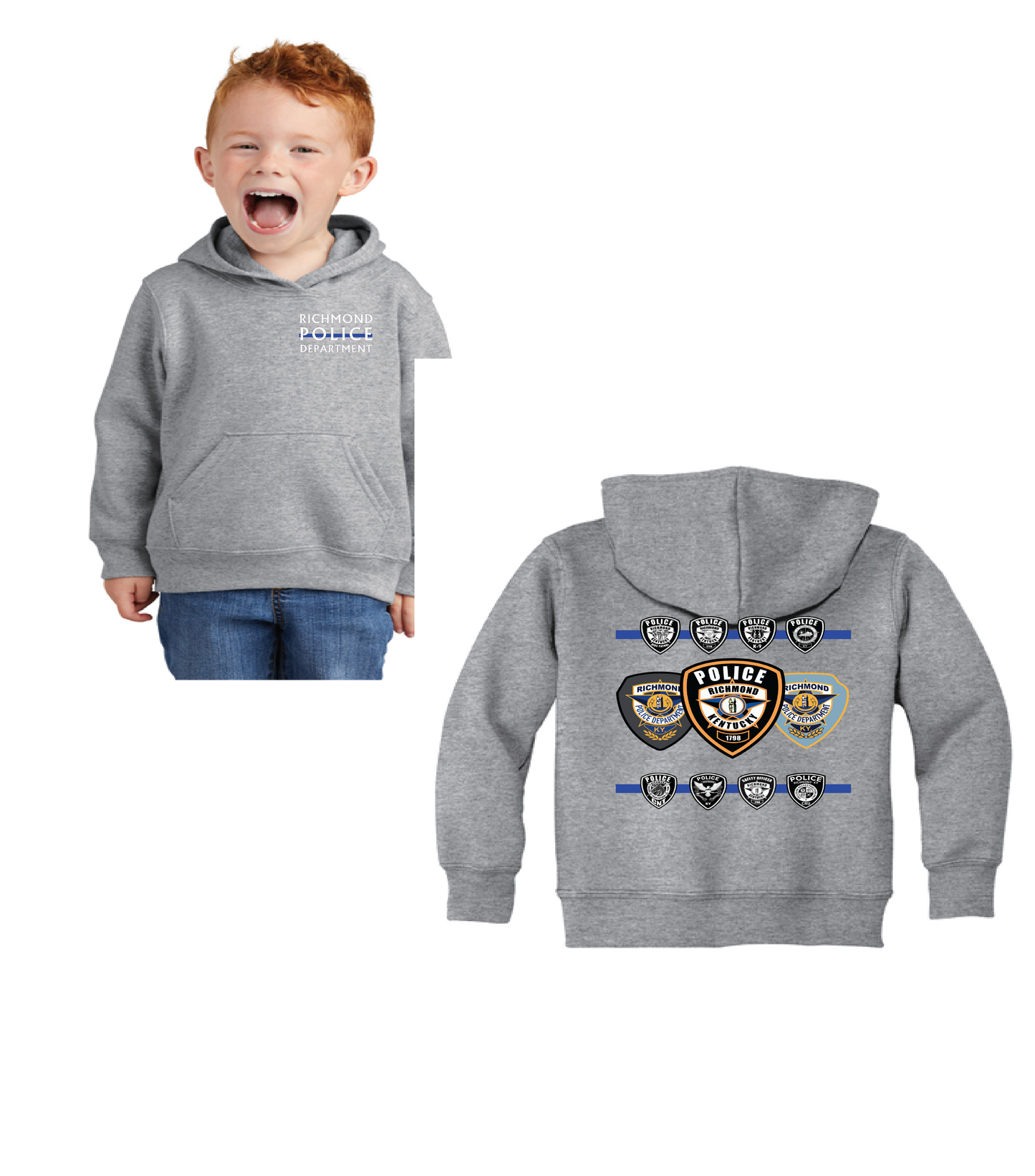 RPD Badge Port & Company® Toddler Core Fleece Pullover Hooded Sweatshirt