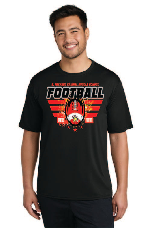 Adult and Youth Caudill Football "Splash" Performance Tee
