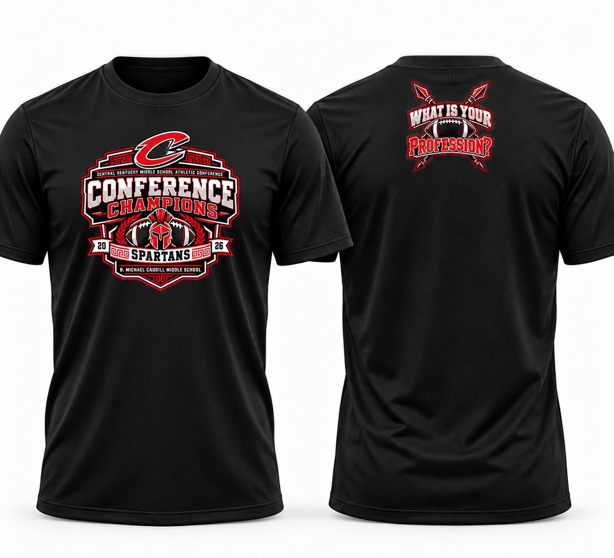 Caudill Spartans 2026 Conference Champions Performance Tee