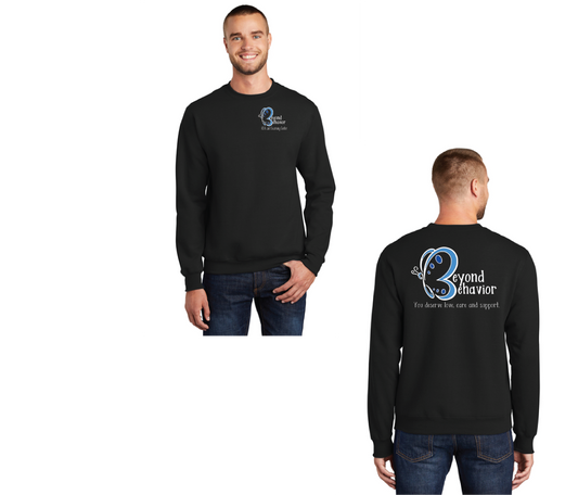 Front & Back Logo Port & Company® Essential Fleece Crewneck Sweatshirt