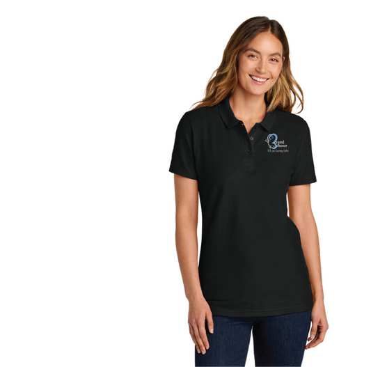 Front logo only Gildan Softstyle® Women’s Pique Polo