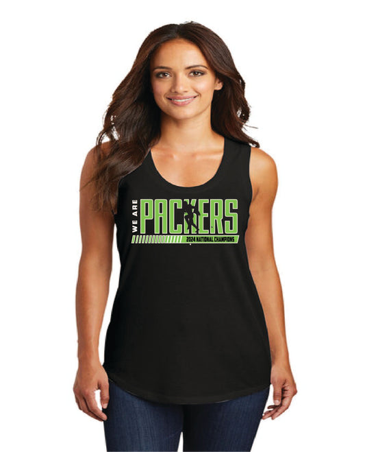 We Are Packers National Champs 2024 District ® Women’s Perfect Tri ® Racerback Tank