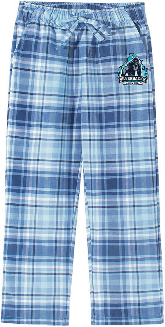 Boys/Girls Flannel Pajama Pants Plaid with Logo